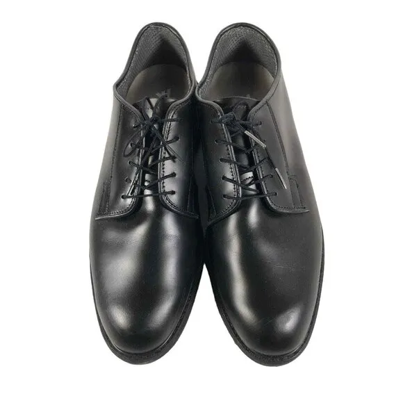 Bates Men's Black Leather Almond Toe Lace Up Oxford Dress Shoes Size 11.0 NIB