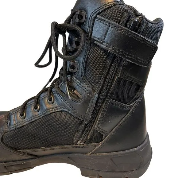 Bates Tactical Sport 2 Tall Black Boots E03180 Size 9 Side Zip 8 Inch