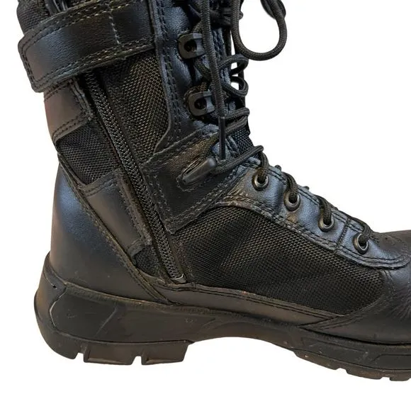 Bates Tactical Sport 2 Tall Black Boots E03180 Size 9 Side Zip 8 Inch