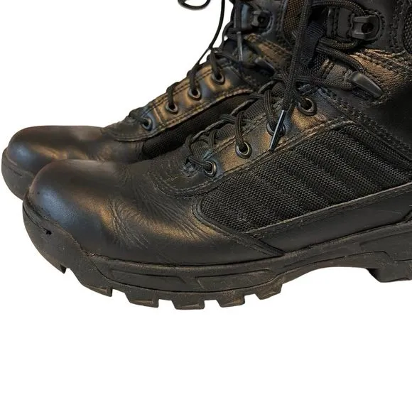 Bates Tactical Sport 2 Tall Black Boots E03180 Size 9 Side Zip 8 Inch