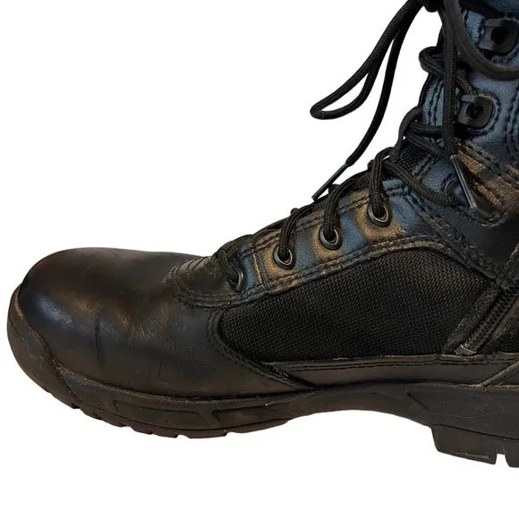 Bates Tactical Sport 2 Tall Black Boots E03180 Size 9 Side Zip 8 Inch