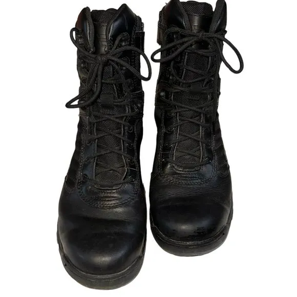 Bates Tactical Sport 2 Tall Black Boots E03180 Size 9 Side Zip 8 Inch