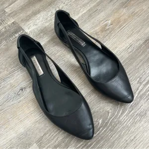 BCBG pyramid stud pointed toe sling backs