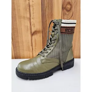 BCBGeneration Tassie Sock Olive Green Women's Combat Boots Size 7.5