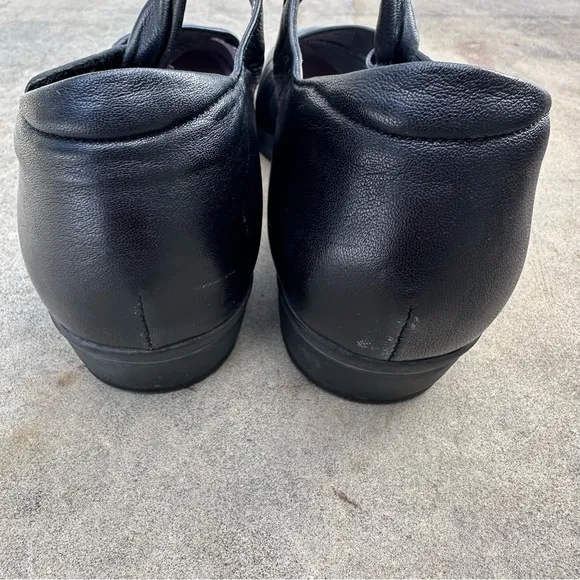 BeautiFeel Pleasure Black Leather Mary Janes Flats Comfort Shoes SZ 38 US 7.5-8