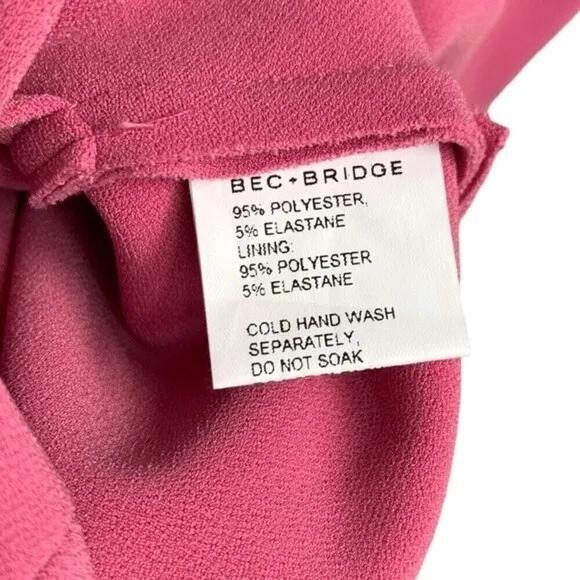 Bec and Bridge Karina Dress 2 Pink Ruched Tuck Mini Tank Dress