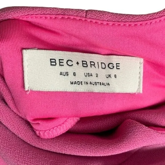 Bec and Bridge Karina Dress 2 Pink Ruched Tuck Mini Tank Dress