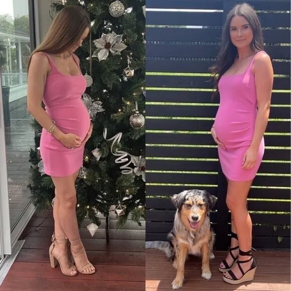 Bec and Bridge Karina Dress 2 Pink Ruched Tuck Mini Tank Dress