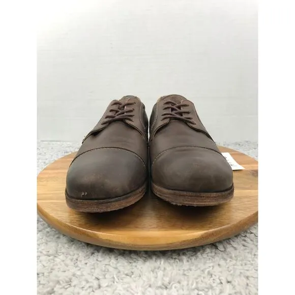 Bed Stu Cobbler Series Brown Leather Cap Toe Oxford Derby Dress Shoes Mens 11.5