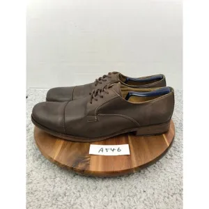 Bed Stu Cobbler Series Brown Leather Cap Toe Oxford Derby Dress Shoes Mens 11.5