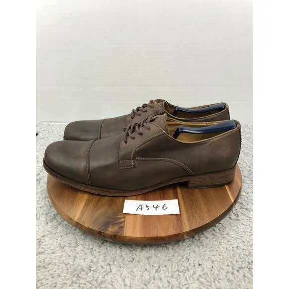 Bed Stu Cobbler Series Brown Leather Cap Toe Oxford Derby Dress Shoes Mens 11.5