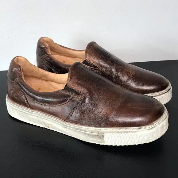 Bed Stu Hermione Heritage Distressed Brown Leather Slip On Shoes Sneakers