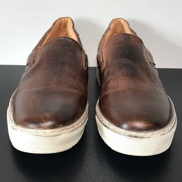 Bed Stu Hermione Heritage Distressed Brown Leather Slip On Shoes Sneakers