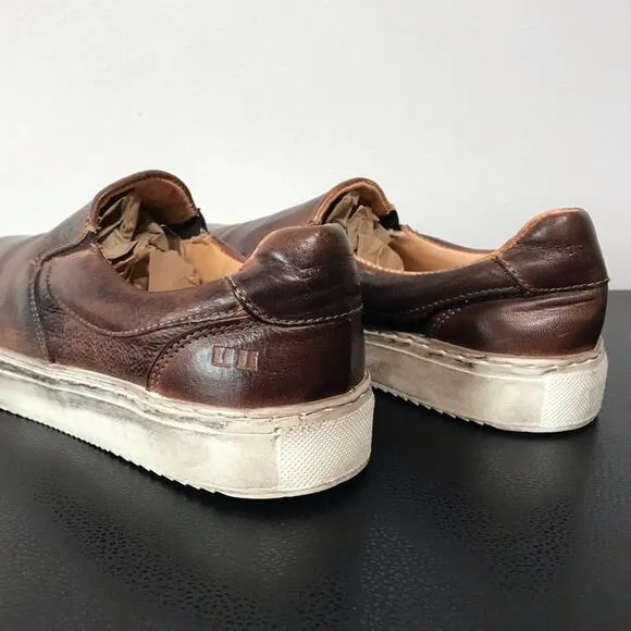 Bed Stu Hermione Heritage Distressed Brown Leather Slip On Shoes Sneakers