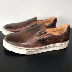 Bed Stu Hermione Heritage Distressed Brown Leather Slip On Shoes Sneakers