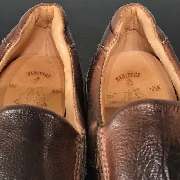Bed Stu Hermione Heritage Distressed Brown Leather Slip On Shoes Sneakers