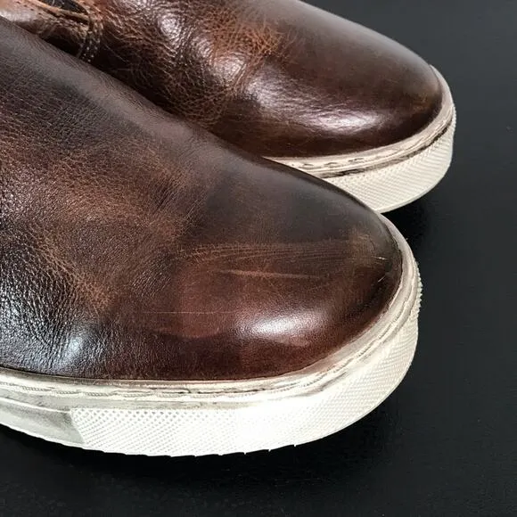 Bed Stu Hermione Heritage Distressed Brown Leather Slip On Shoes Sneakers