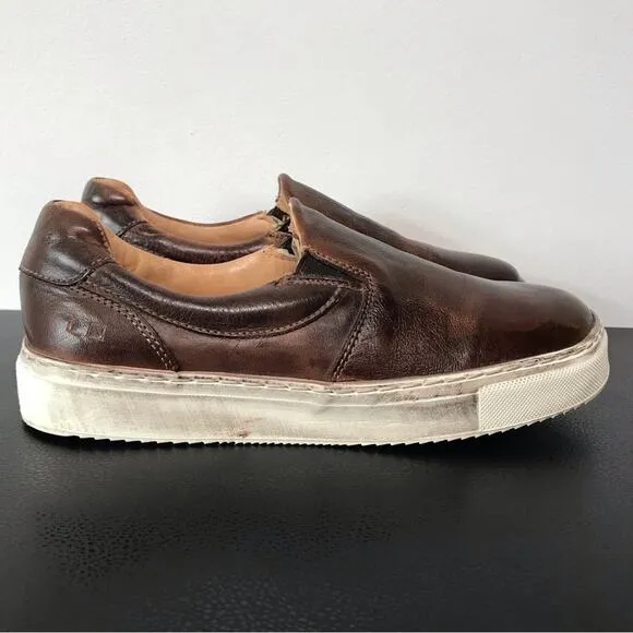 Bed Stu Hermione Heritage Distressed Brown Leather Slip On Shoes Sneakers