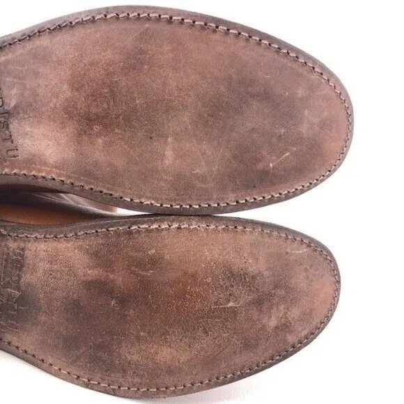 Bed Stu Rustic Brown Leather Zip Ankle Boots 11