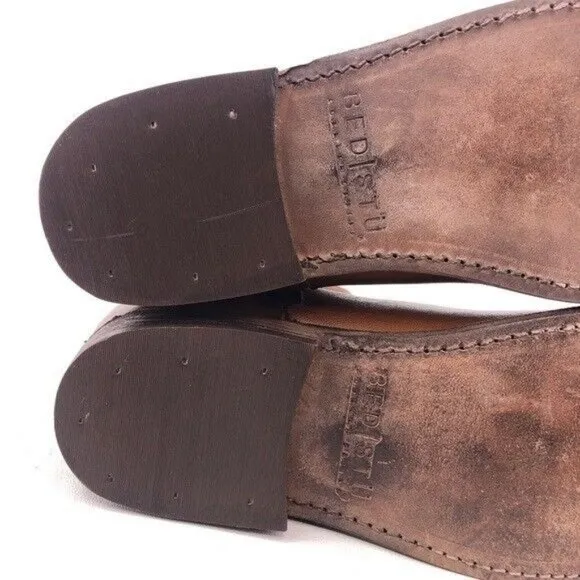 Bed Stu Rustic Brown Leather Zip Ankle Boots 11
