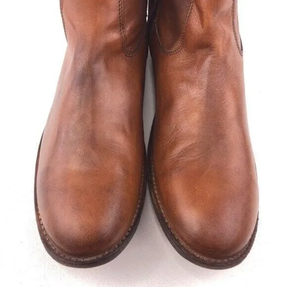 Bed Stu Rustic Brown Leather Zip Ankle Boots 11