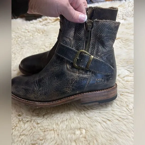 BED STU WOMEN'S BECCA SIDE ZIP BOOTS - ROUND TOE size 6.5