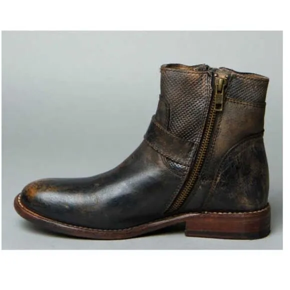BED STU WOMEN'S BECCA SIDE ZIP BOOTS - ROUND TOE size 6.5