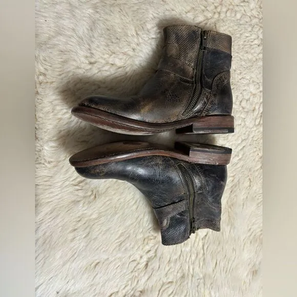 BED STU WOMEN'S BECCA SIDE ZIP BOOTS - ROUND TOE size 6.5