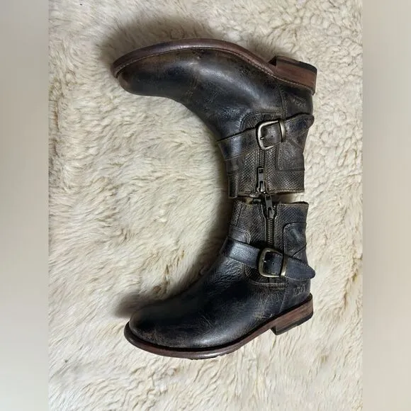 BED STU WOMEN'S BECCA SIDE ZIP BOOTS - ROUND TOE size 6.5