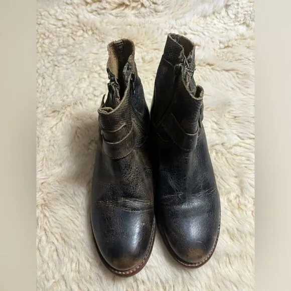 BED STU WOMEN'S BECCA SIDE ZIP BOOTS - ROUND TOE size 6.5