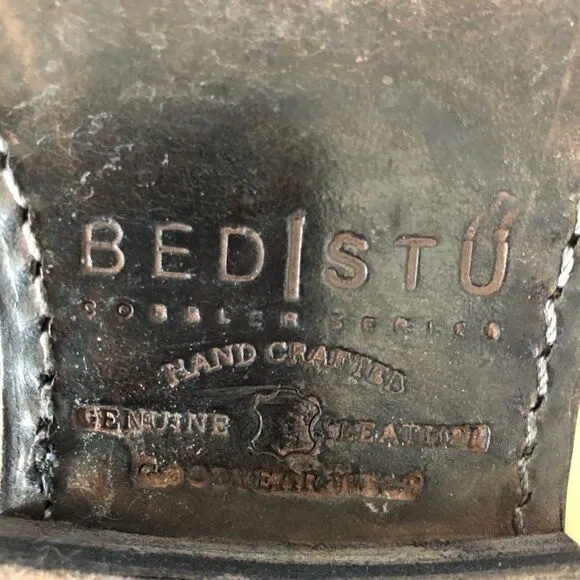Bed Stu Tall Gray Suede Leather Boots Side Zip