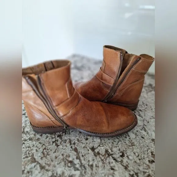 BED|STU WOMENS BECCA SIDE ZIP BOOTS ROUND TOE size 7.5