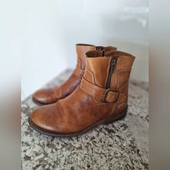 BED|STU WOMENS BECCA SIDE ZIP BOOTS ROUND TOE size 7.5