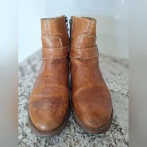 BED|STU WOMENS BECCA SIDE ZIP BOOTS ROUND TOE size 7.5