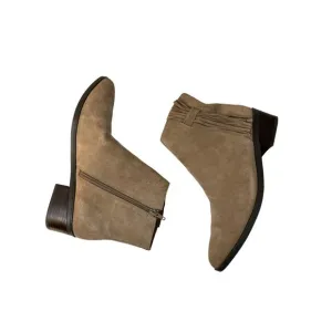 Bella Vita Women's Taupe Suede Fringe Ankle Boots Size 9.5 NWOT
