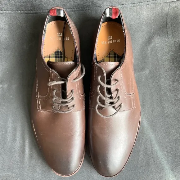 Ben Sherman Brent Leather Plain Toe Derby
