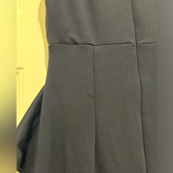 Betsy &amp; Adam V-Neck Cascade Ruffle High-Low Gown