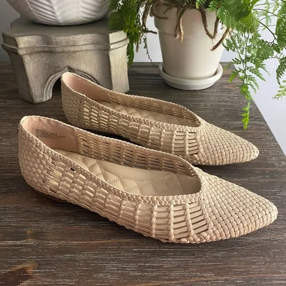 Birdies Goldfinch Flats Pointed Ballet Flat Women’s 7 Dawn Woven