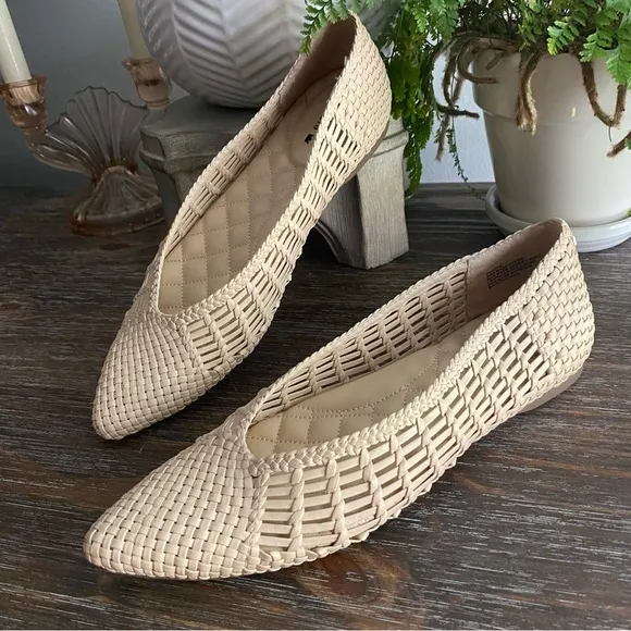 Birdies Goldfinch Flats Pointed Ballet Flat Women’s 7 Dawn Woven