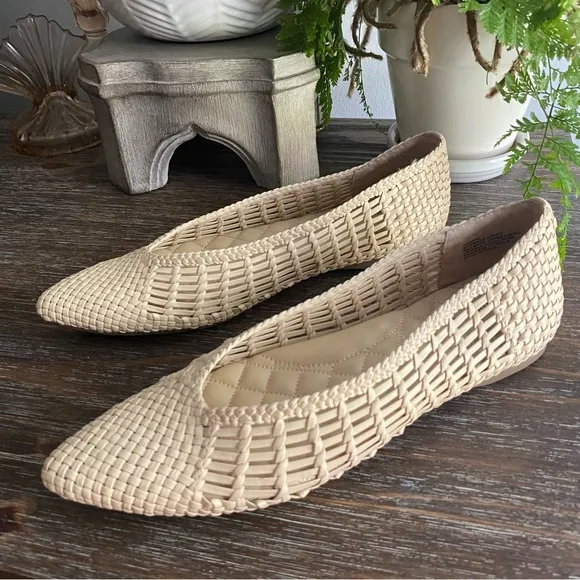 Birdies Goldfinch Flats Pointed Ballet Flat Women’s 7 Dawn Woven