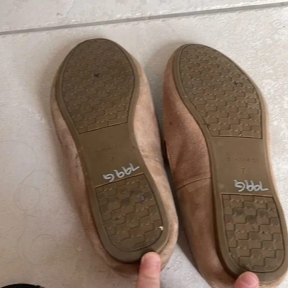 Birdies starling latte suede slip on shoes size 7