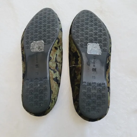 Birdies The Blackbird Camo Loafers Quilted Comfort Flats Size 7.5