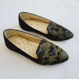 Birdies The Blackbird Camo Loafers Quilted Comfort Flats Size 7.5