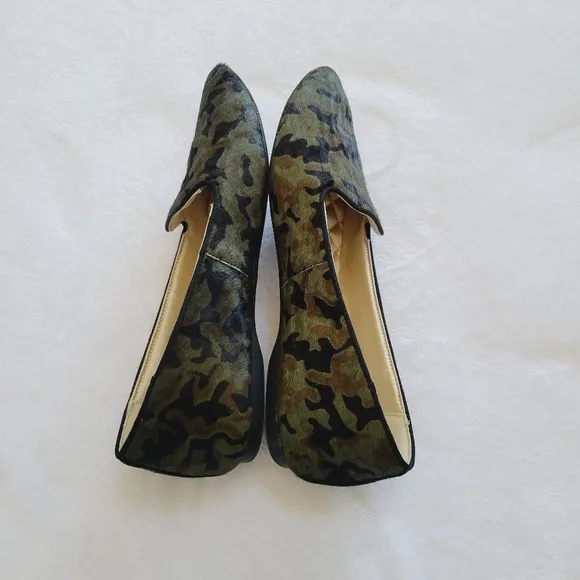 Birdies The Blackbird Camo Loafers Quilted Comfort Flats Size 7.5
