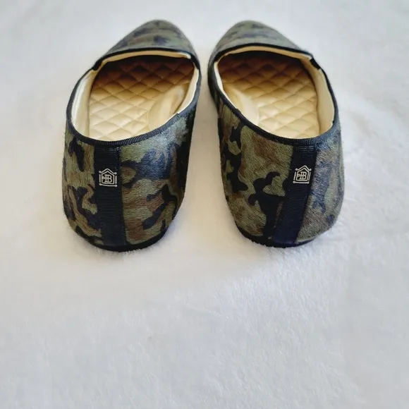 Birdies The Blackbird Camo Loafers Quilted Comfort Flats Size 7.5