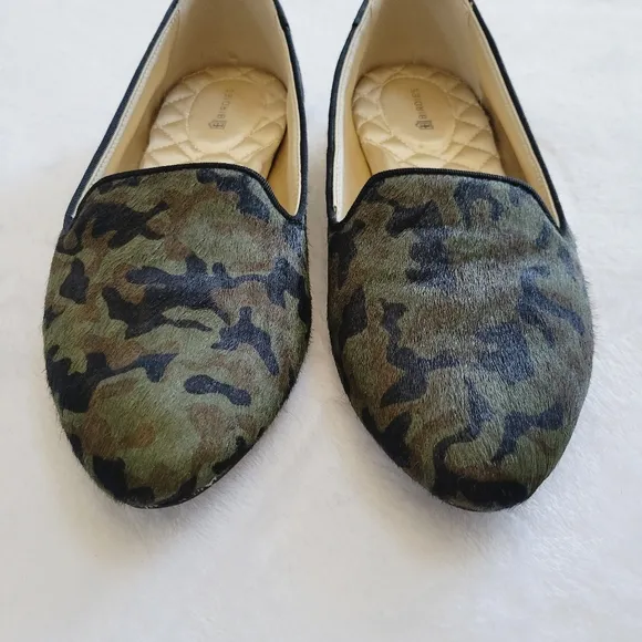 Birdies The Blackbird Camo Loafers Quilted Comfort Flats Size 7.5