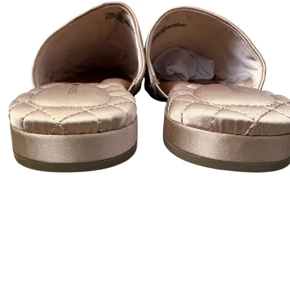 Birdies The Dove Gold Petal Sequin Floral Mules Gray/Gold Size 8.5