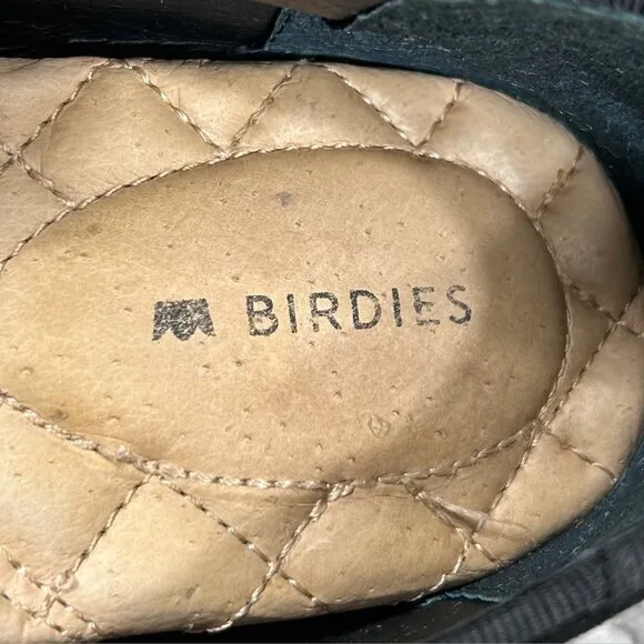 Birdies The Heron Black Velvet Slip-On Flats Loafers Shoes Size 7.5