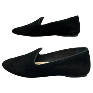 Birdies The Heron Black Velvet Slip-On Flats Loafers Shoes Size 7.5