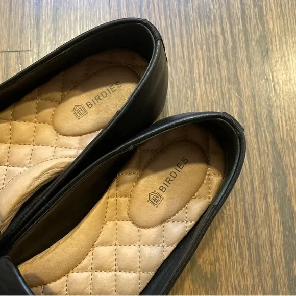 Birdies The Starling Comfort Flats Leather Taupe Tan Classic Shoe Women’s size 6